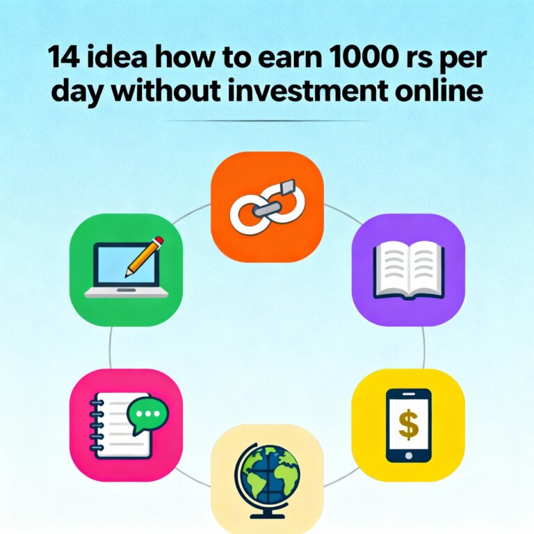 14 idea how to earn 1000 Rs per day without investment online