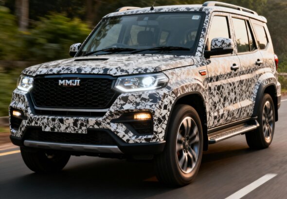 Mahindra Scorpio N facelift spied
